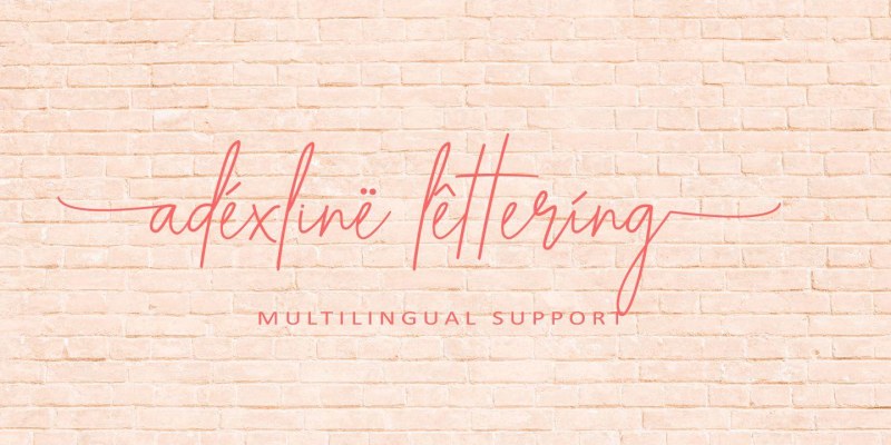 Adexline Lettering Font free download preview 4 – Font Family font