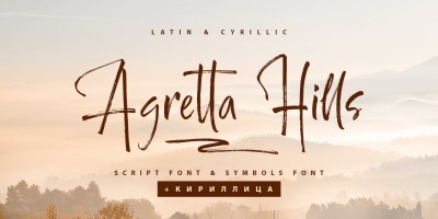 Agretta Hills Font Family free download – Headlines font preview