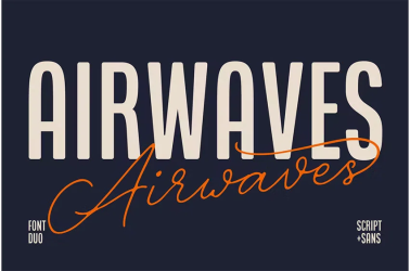 Airwaves Font Duo free download – similar font preview