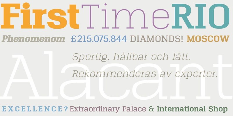 Alacant Font Family free download preview 1 – Slab Serif Fonts font