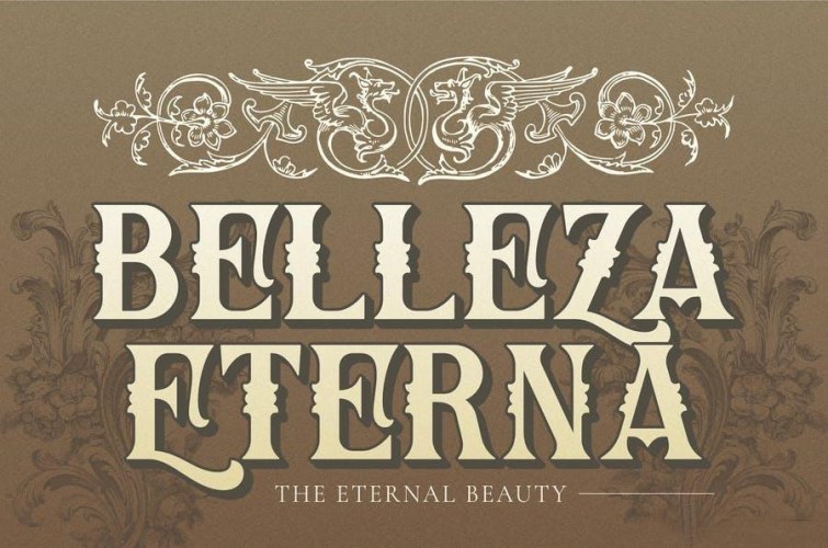 Alhambra Font free download preview 2 – Display Fonts font