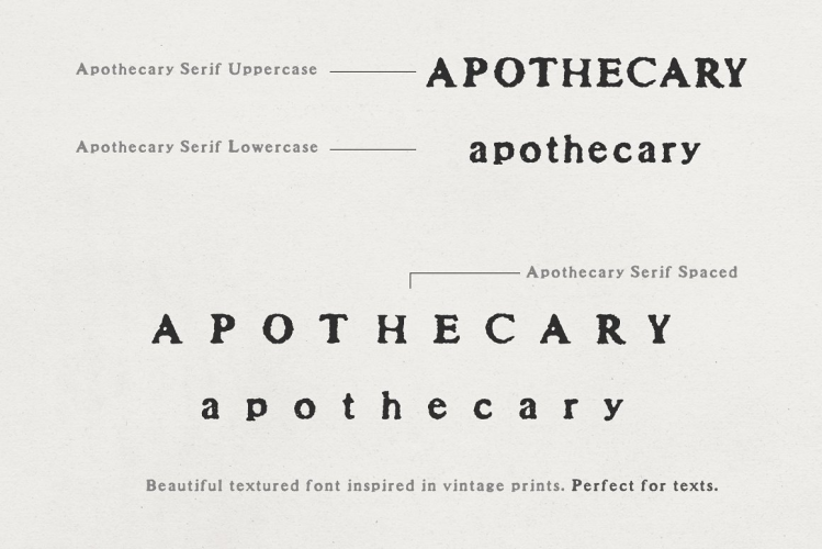 Apothecary Font free download preview 2 – Serif Fonts font