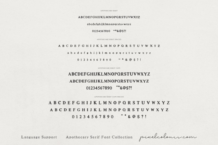 Apothecary Font free download preview 5 – Serif Fonts font