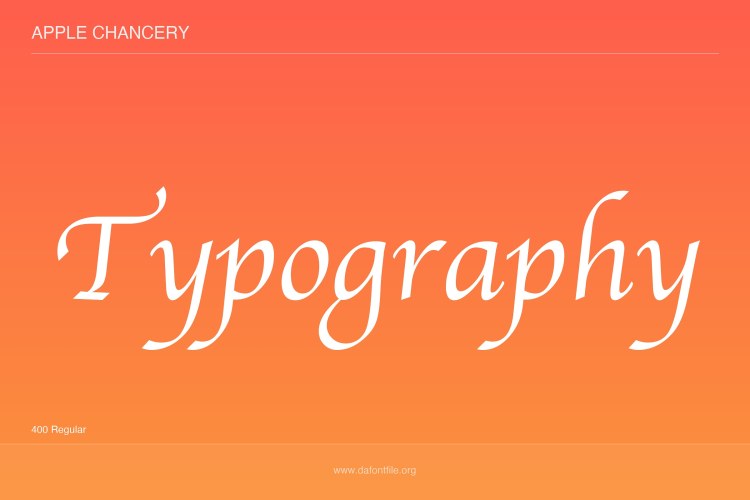 Apple Chancery Font free download preview 2 – Display Fonts font