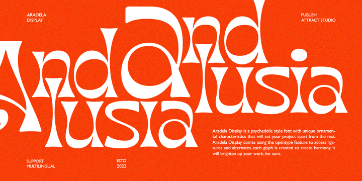 Aradela Display Font free download preview 7 – Display Fonts font