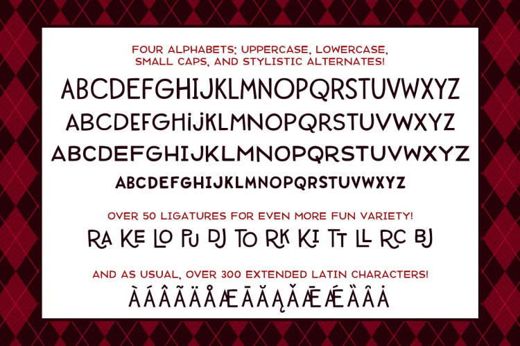 Argyle Socks Font free download preview 4 – Sans Serif Fonts font