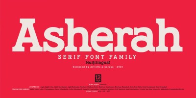 Asherah Font Family free download – Asherah Font Family font preview