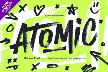 Atomic Marker Font free download – Brush Fonts font preview