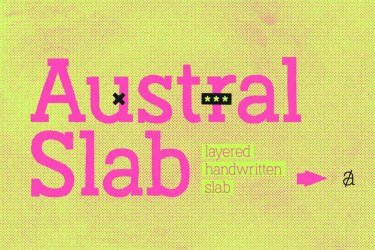 Austral Slab Font free download – Packaging font preview