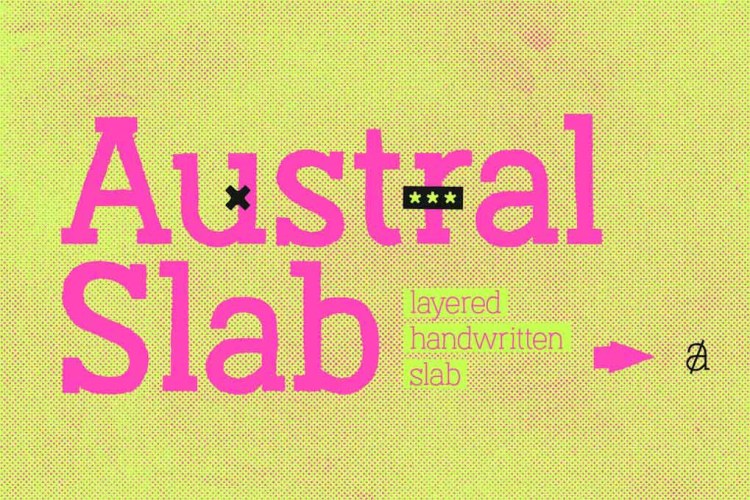 Austral Slab Font free download preview 3 – Script And Handwritten font