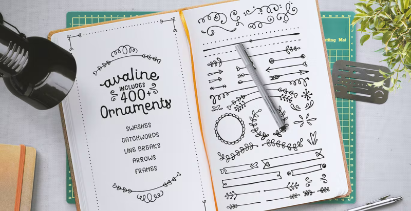 Avaline Script Sketch Font free download preview 2 – Script And Handwritten font