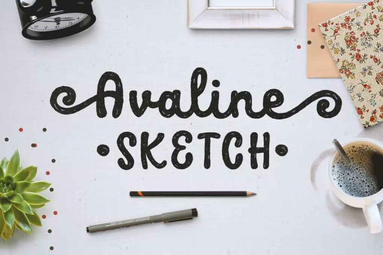 Avaline Script Sketch Font free download preview 3 – Script And Handwritten font