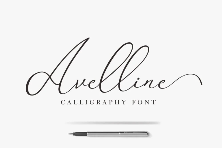 Avelline Font free download preview 5 – Script And Handwritten font