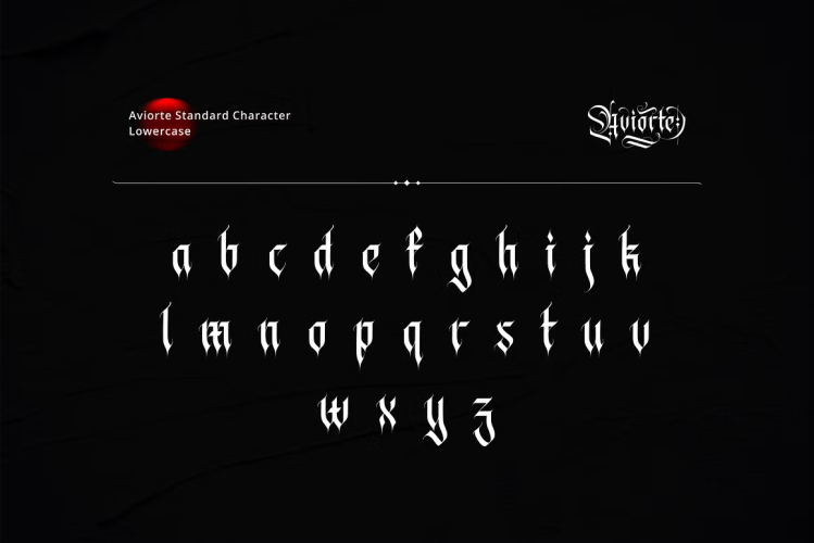 Aviorte Font free download preview 6 – Blackletter Font font