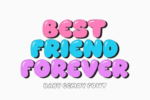 Baby Gemoy Font free download preview 2 – Display Fonts font