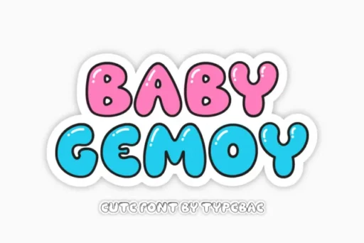 Baby Gemoy Font free download preview 4 – Display Fonts font