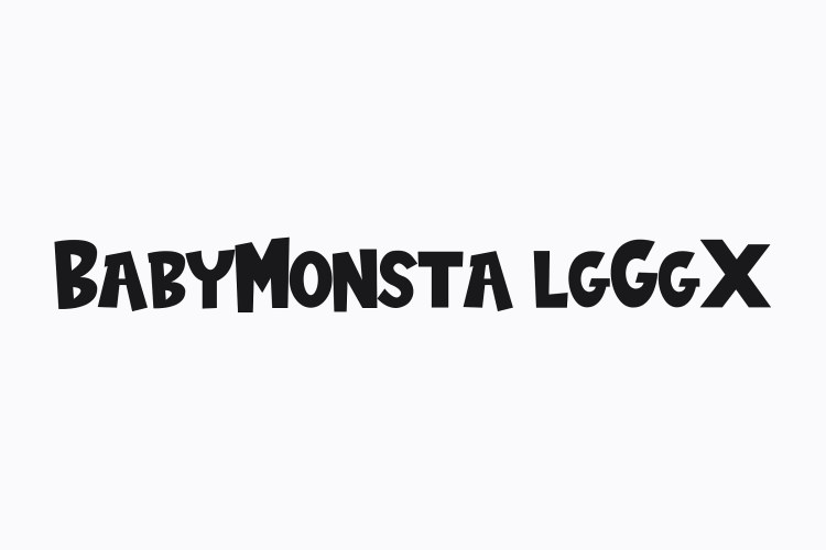 Baby Monsta Font Family free download preview 1 – Display Fonts font