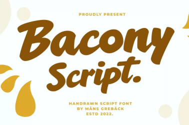 Bacony Script Font free download – Free font preview