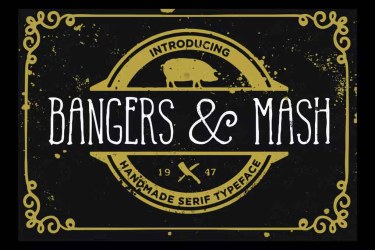 Bangers and Mash Font free download – Serif Fonts font preview