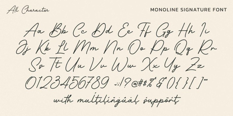 Barethelly Signature Font free download preview 2 – Script And Handwritten font