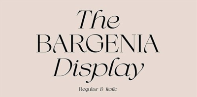 Bargenia Font Family free download – Display font preview