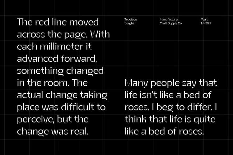 Berghan Modern Grotesk Font free download preview 2 – Typeface font