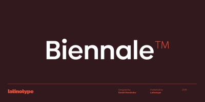 Biennale Font free download – Headlines font preview