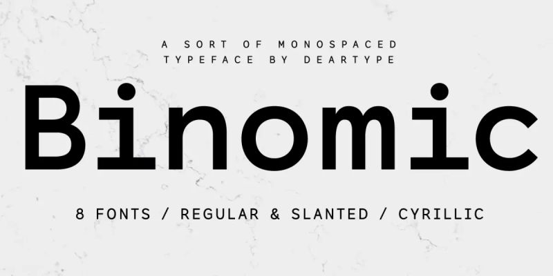 Binomic Font Family free download preview 9 – Slab Serif Fonts font