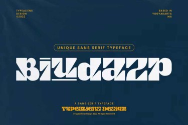 Biudazp Font free download – Contemporary font preview