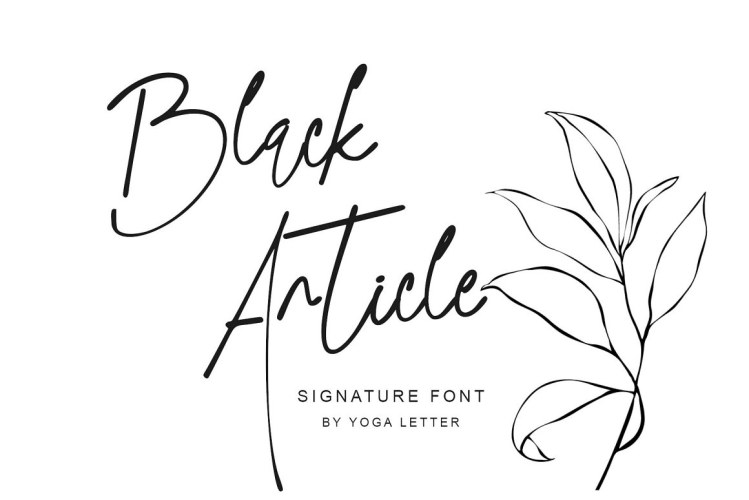 Black Article Font free download preview 5 – Script And Handwritten font