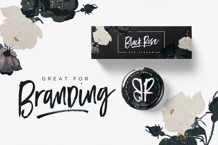 Black Diamond Font preview 2 – Brush Fonts font sample