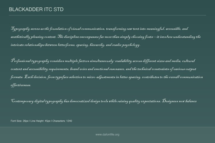 Blackadder ITC Font Family free download preview 2 – Handwriting Fonts font