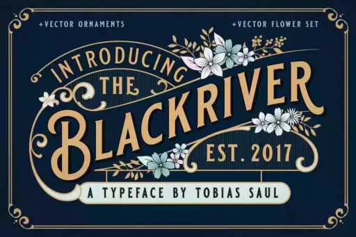 Blackriver Font free download preview 6 – Display Fonts font