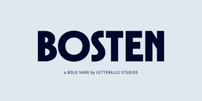Bosten Font free download – Headlines font preview