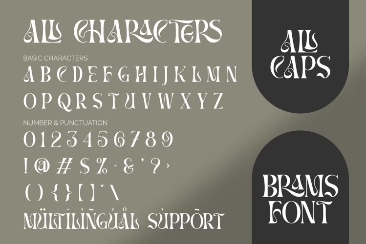 Brams Font free download preview 6 – Display Fonts font