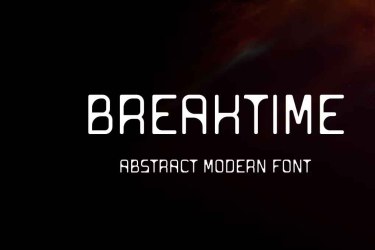 Breaktime Font free download – Modern font preview