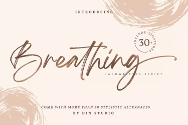 Breathing Font free download – Creative font preview