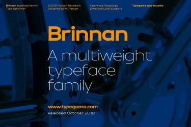 Brinnan Font free download – Contemporary font preview