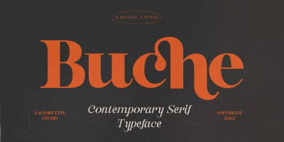 Buche Font Family free download – Contemporary font preview