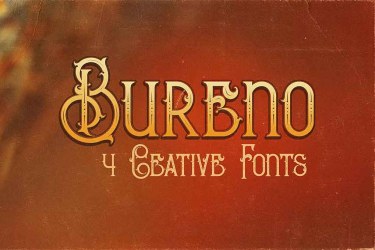 Bureno Decorative Font free download – Retro font preview