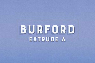 Burford Extrude A Font free download – Burford font preview