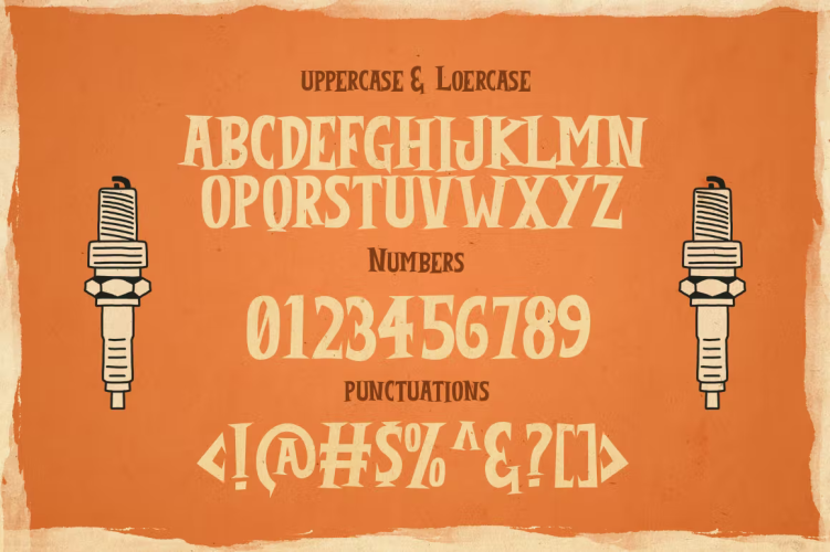 Burnout Font free download preview 1 – Web Fonts font