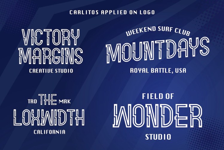 Carlitos – Decorative Sporty Font free download preview 3 – Decorative Fonts font