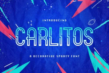 Carlitos – Decorative Sporty Font free download – Decorative Fonts preview