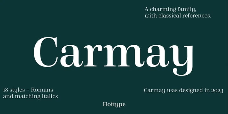 Carmay Font Family free download preview 9 – Serif Fonts font