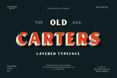 Carter Layered Font free download – Retro font preview