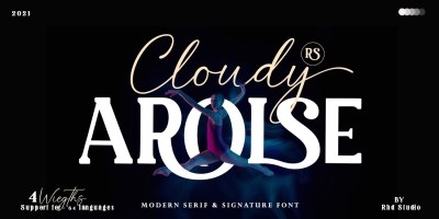 Cloudy Arolse Font Family free download – Sans Serif Fonts font preview