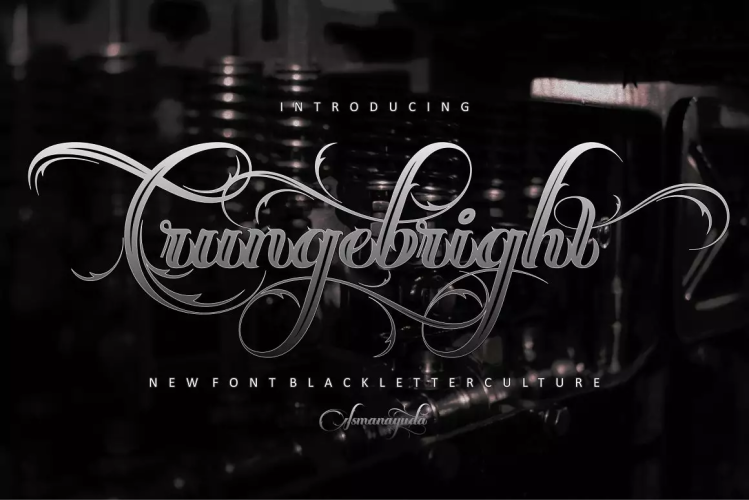 Crungebright Font free download preview 5 – Blackletter Font font