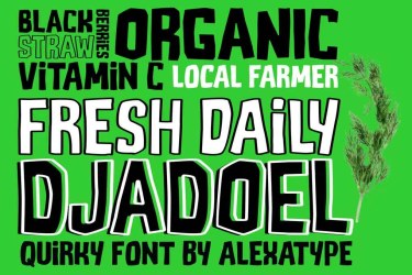 DJADOEL Quirky All Caps Font free download – Headlines font preview