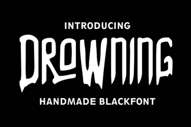 DROWNING Font free download – Headlines font preview